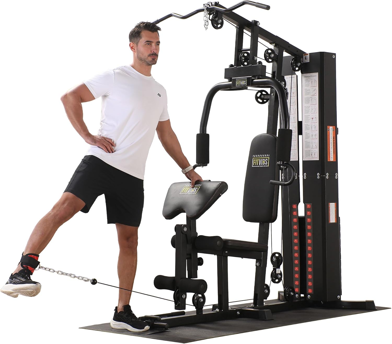BalanceFrom Multifunctional Steel Frame Home Gym Machine with Floor Mat wourant