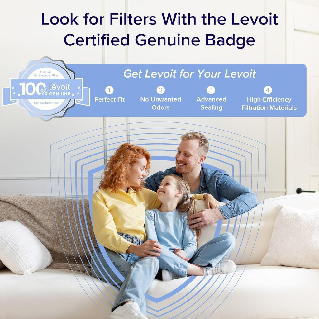 Large-room air purifier for home use with air quality monitor, washable pre-filter, and pet-friendly wourant