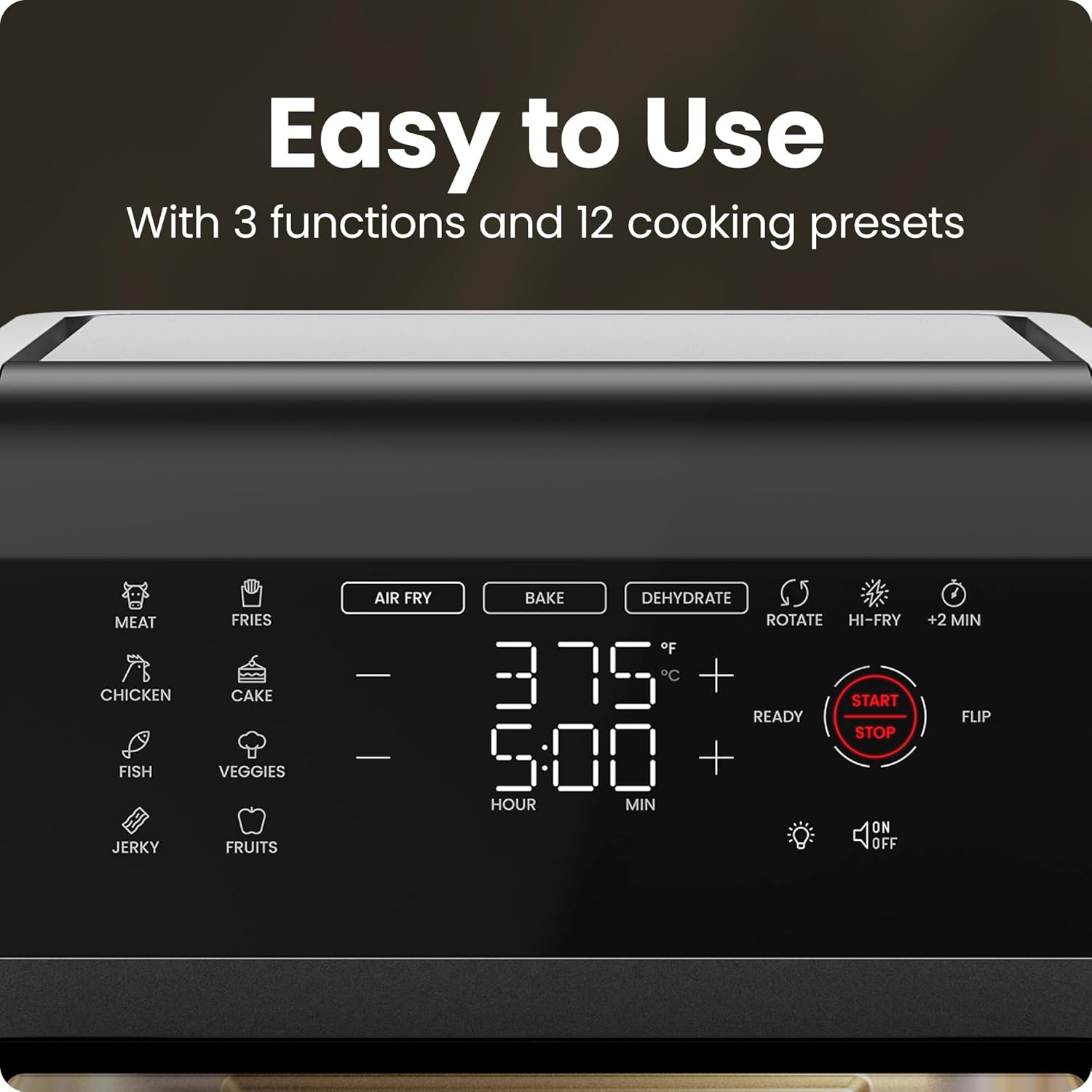 Chefman Compact 6.3-Quart Digital Air Fryer with Rotisserie, Dehydrator, and Convection Oven, 8 Touchscreen Presets wourant