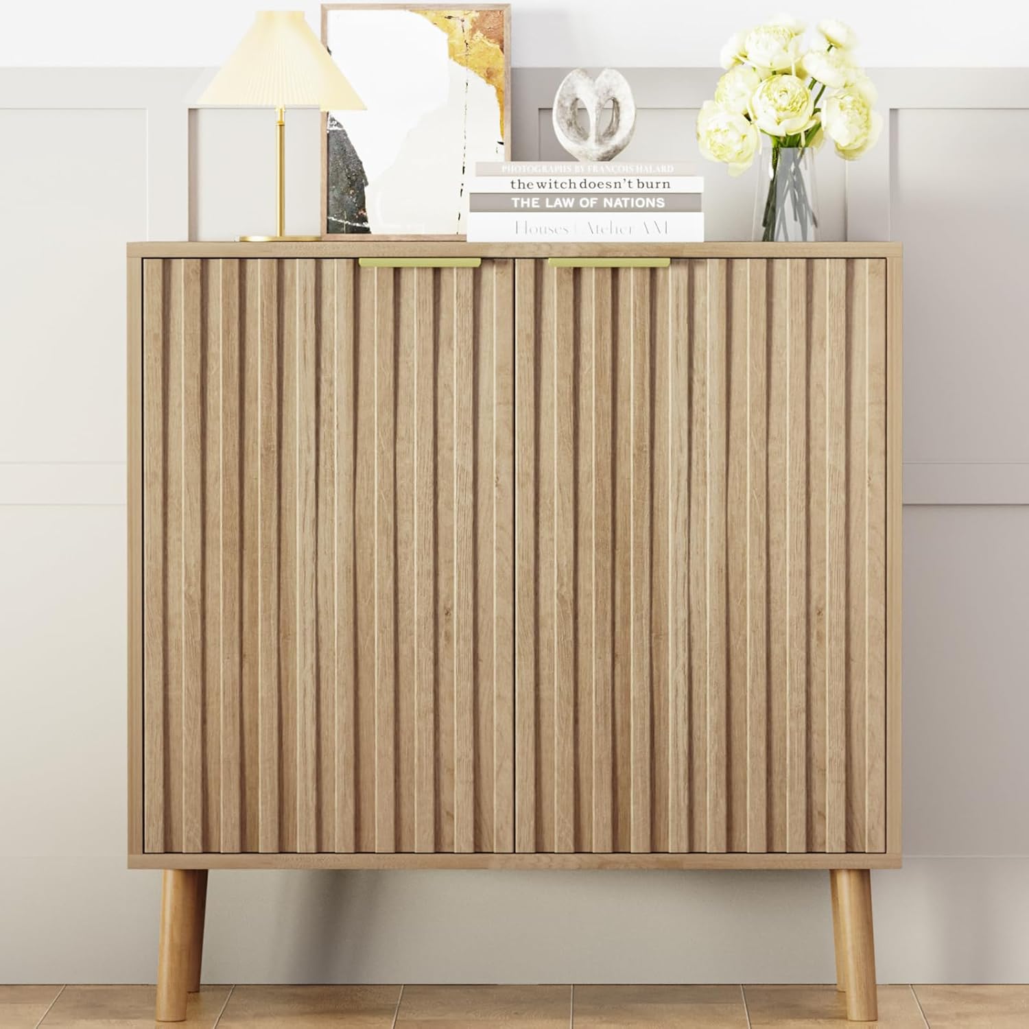 Free Standing Cabinet Black Wood for Living Room, Bedroom, Dining Room, Hallway, Entryway wourant