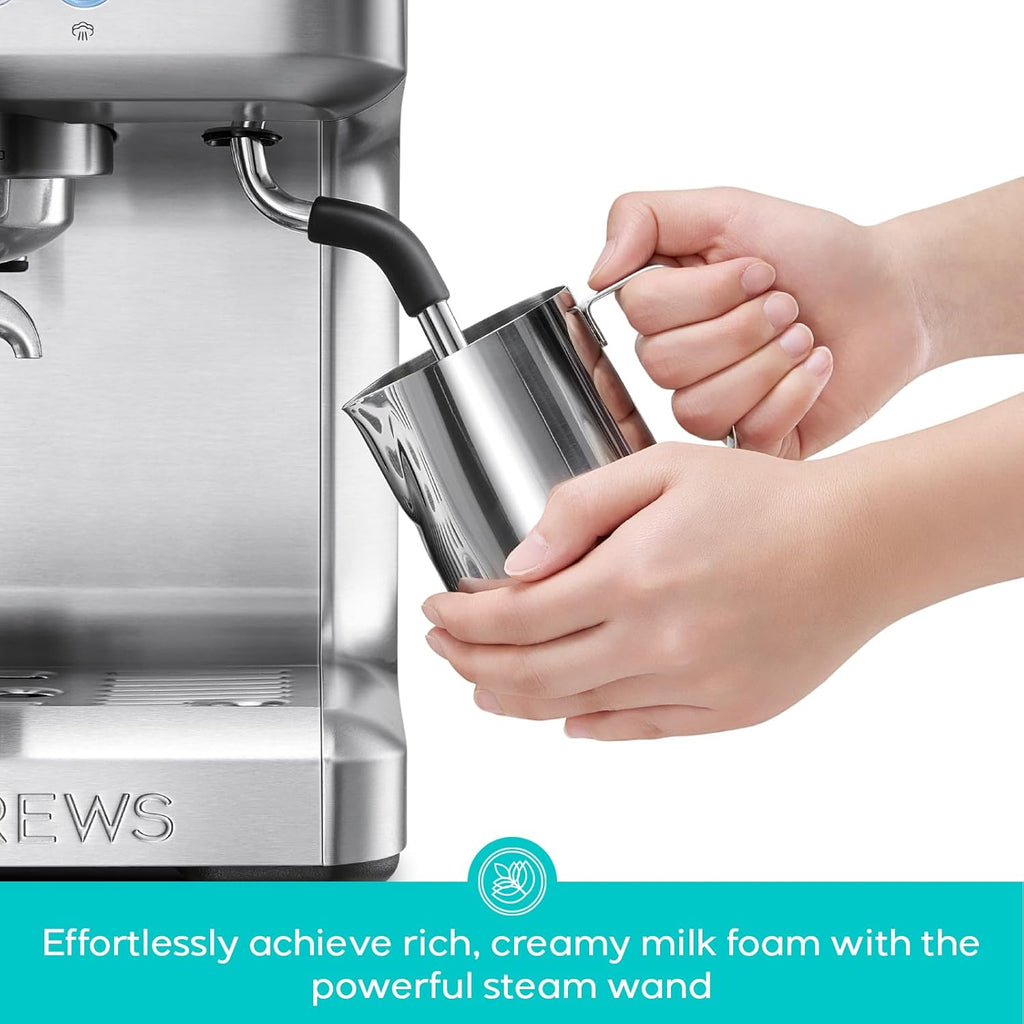 CASABREWS Ultra Espresso Machine with LCD Display, Espresso Maker with Powerful Milk Frother wourant
