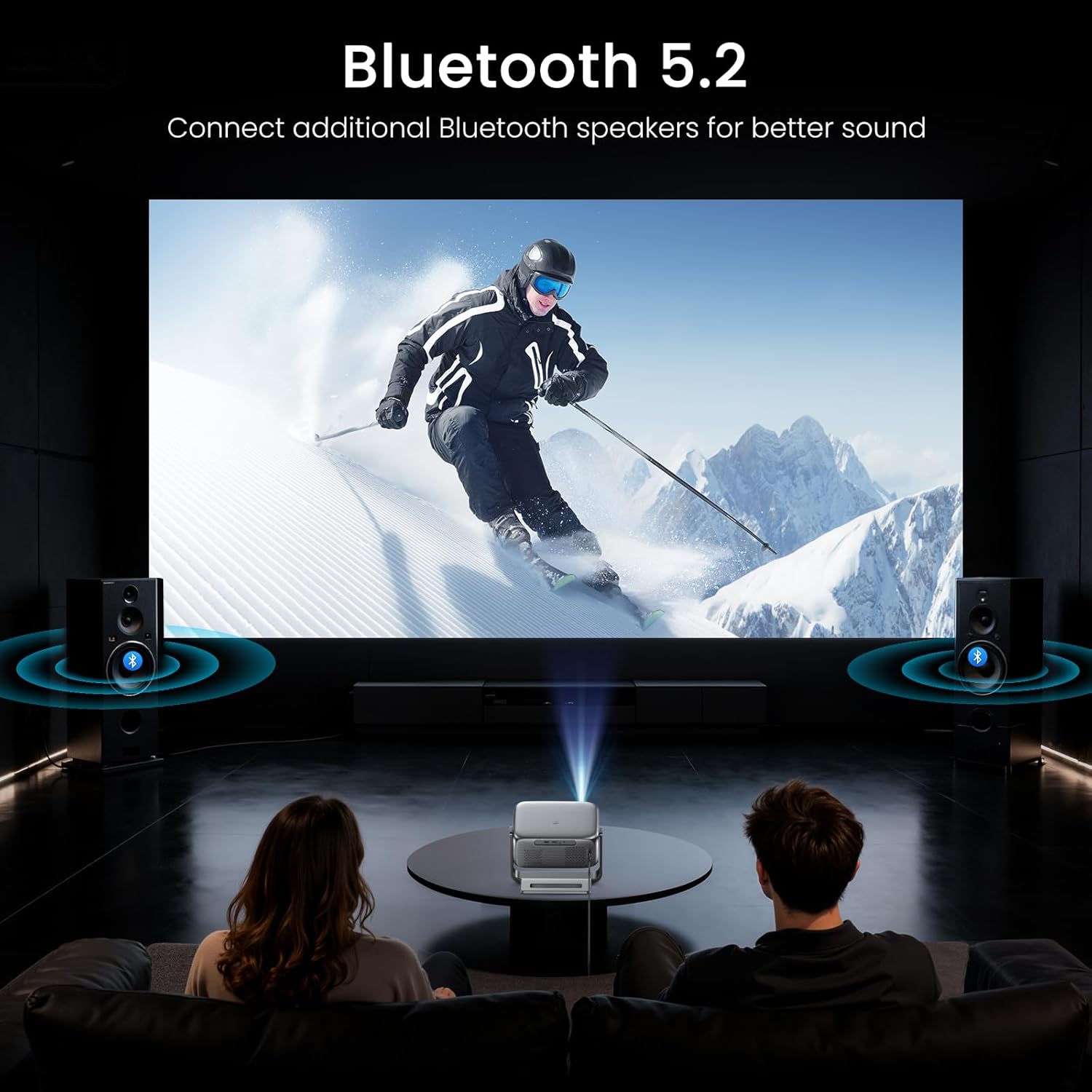 2000 ANSI Official Licensed Google TV Outdoor Projector 4K Decoding, Smart Projector wourant
