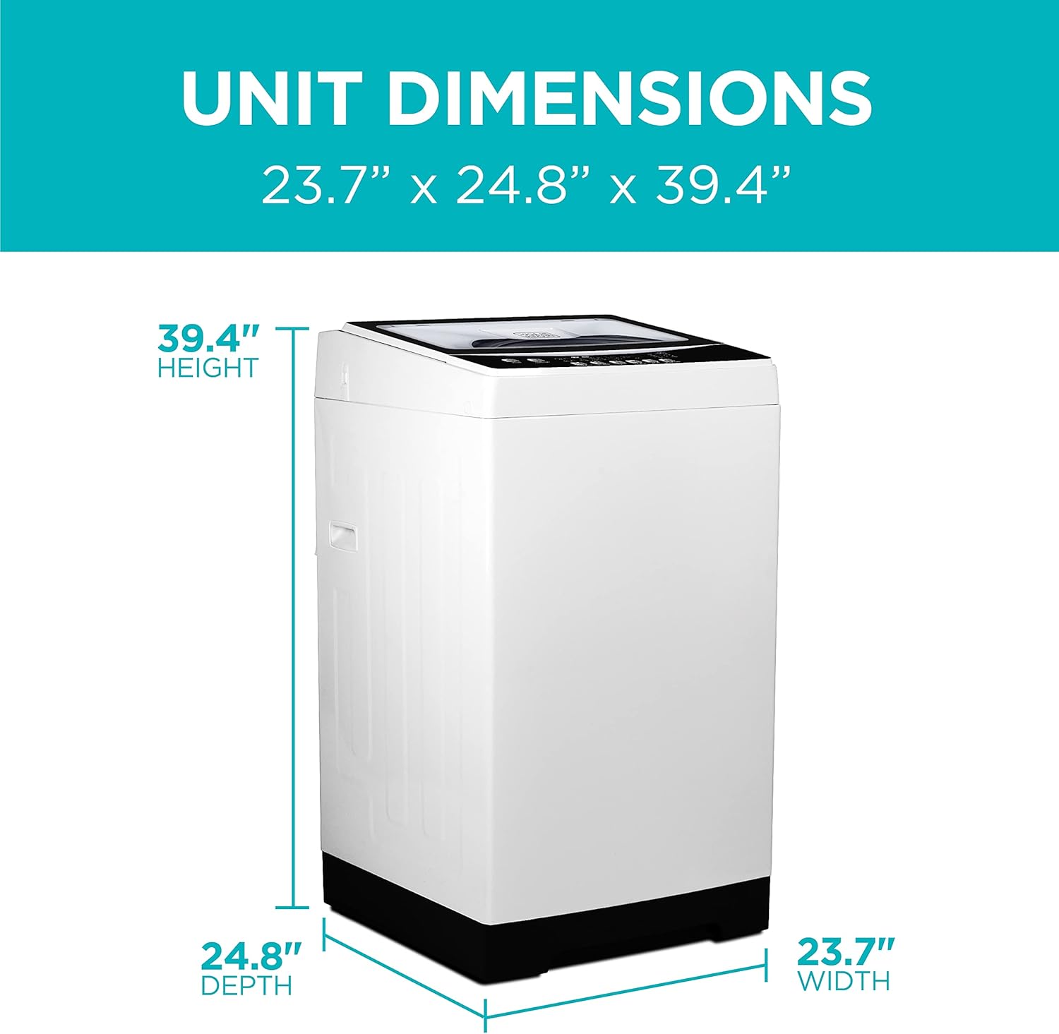 Portable Washer 6.6 lb. Capacity Washing Machine for Homes & Apartments 5 Wash Cycles Quick Connect Sink Adapter and Drain Hose Included Transparent Lid wourant