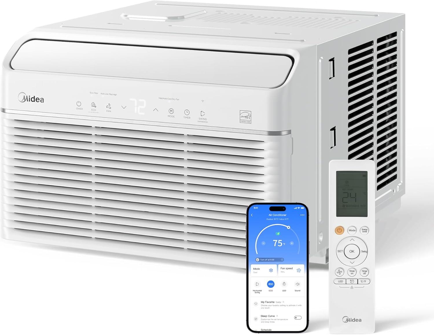Midea 6,000 BTU Window Air Conditioner, 3-in-1 Cool/Fan/Dehumidifier Window AC Unit wourant