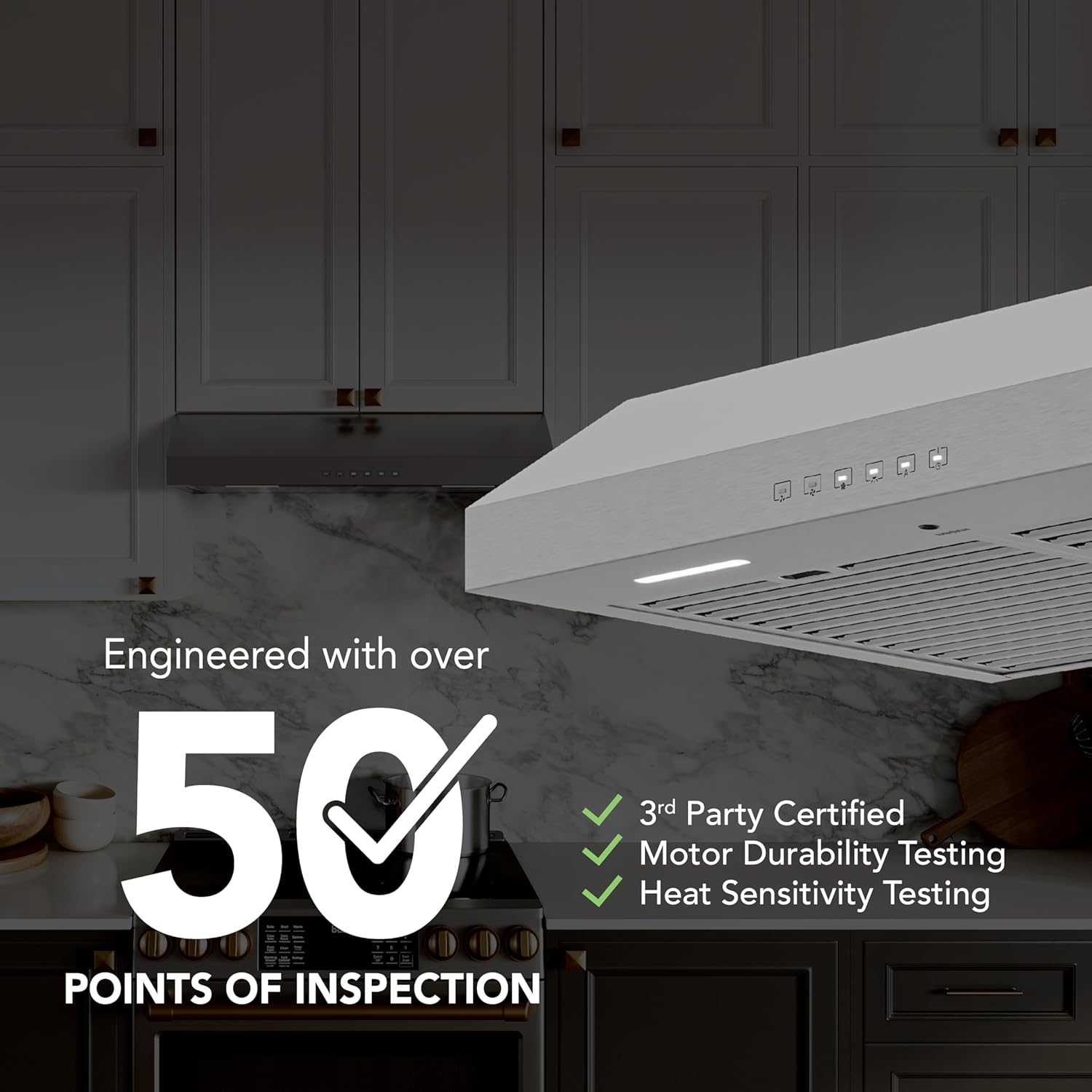 Broan-NuTone Three-Speed Glacier Undercabinet Range Hood with LED Light, ADA Compliant wourant