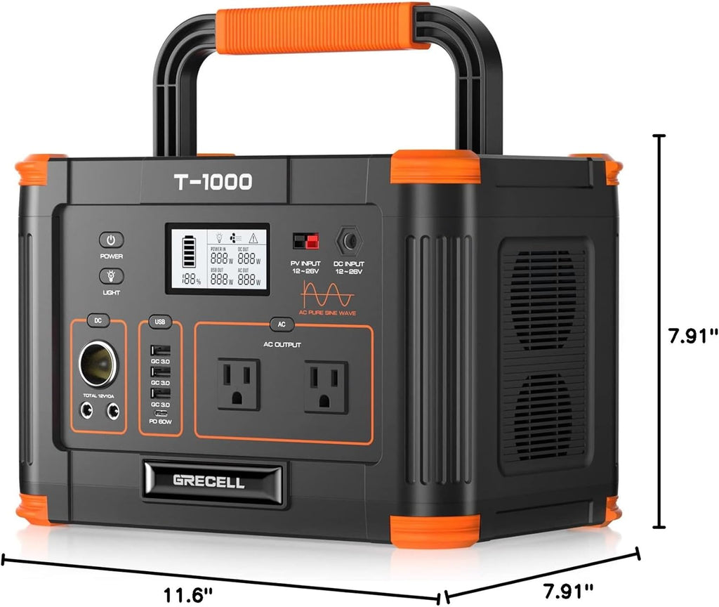 Portable Power Station 300W (Peak 600W),230.88Wh Solar Generator with 60W USB-C PD Output, 110V Pure Sine Wave AC Outlet Backup Lithium Battery for Outdoors Camping Travel Home Blackout wourant