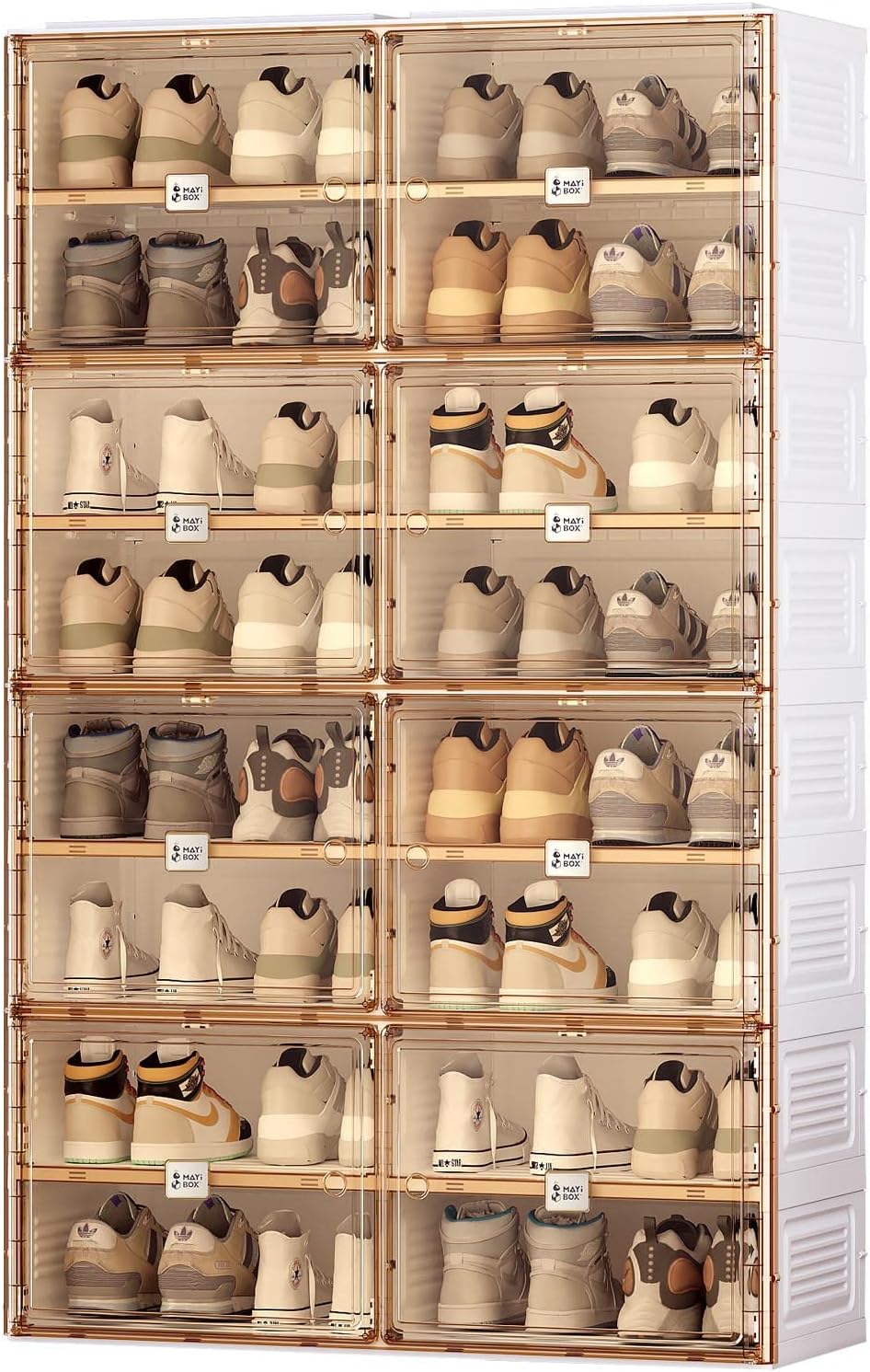 ANTBOX Portable Shoe Rack Organizer for Closet Entryway, Stackable Sneaker Storage wourant