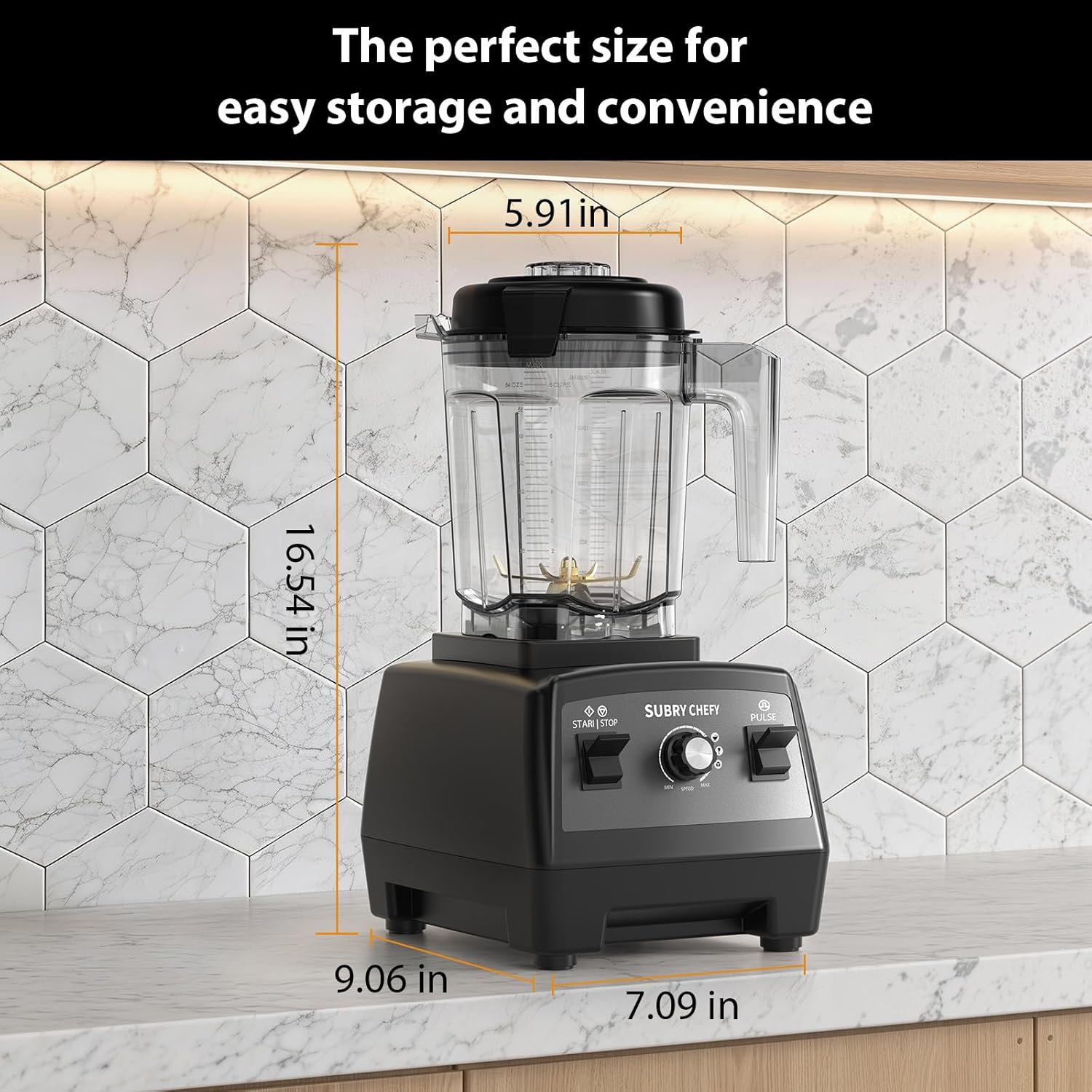 Countertop Blender Pro 2000W, Professional High Speed Blender 68 oz, Heavy Duty Kitchen Mixer wourant