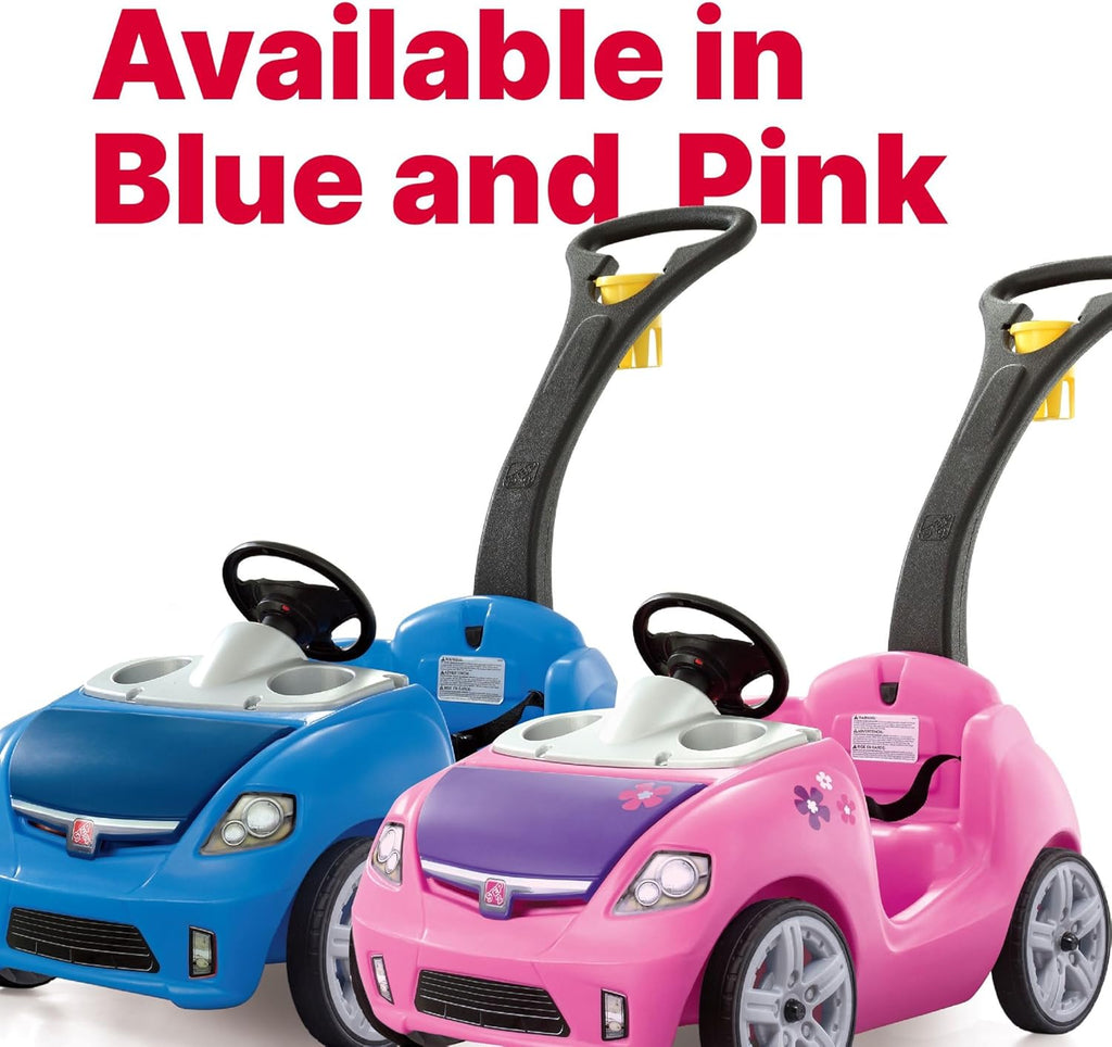 Step2 Whisper Ride II Ride On Push Toy Car Pink Ride On Car Seat Belt Easy Storage Transport wourant