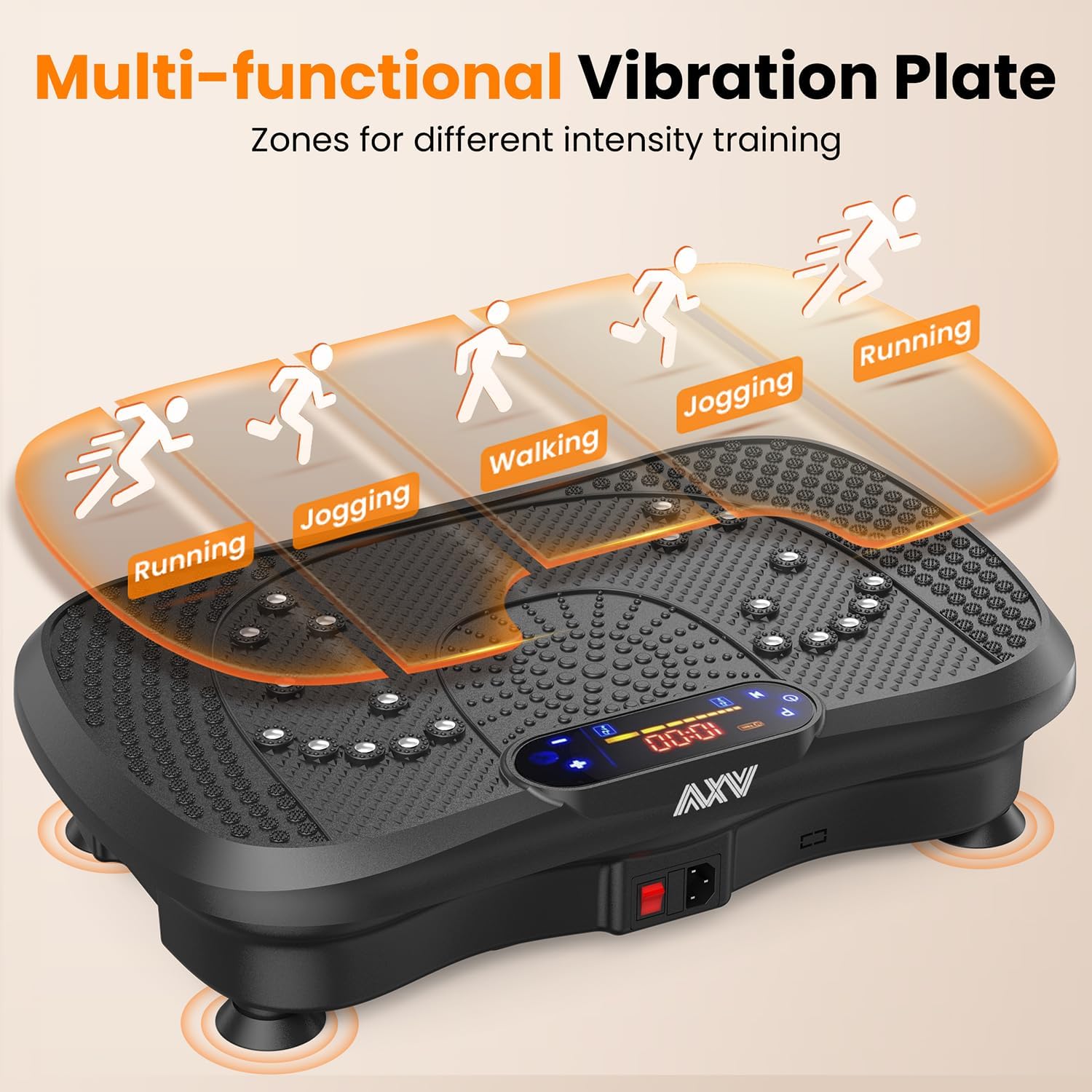 AXV Vibration Plate Fitness Platform Trainer Suitable for men and women to lose weight and burn fat at the gym wourant