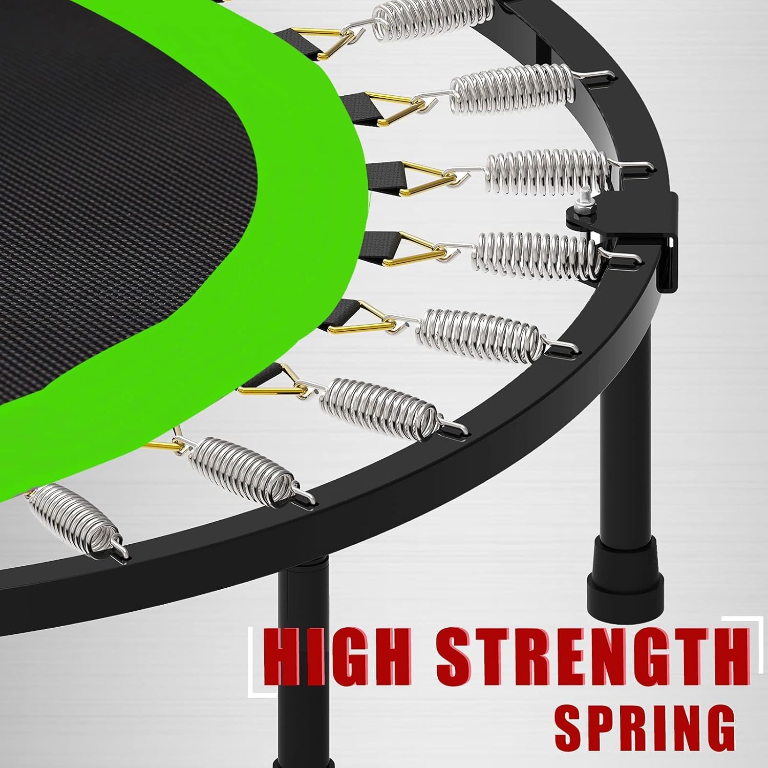 Kanchimi 40" 48" Folding Mini Fitness Indoor Exercise Workout Rebounder Trampoline with Handle, Max Load 330lbs wourant