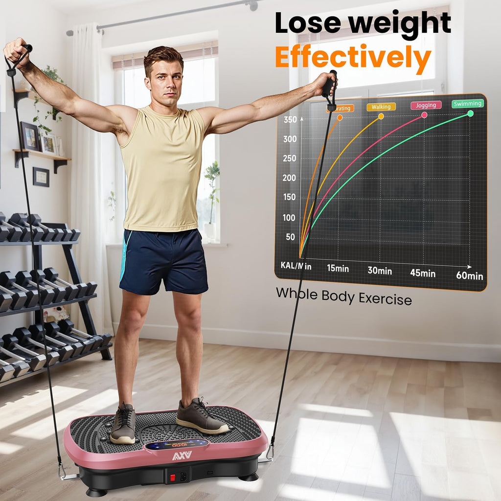 AXV Vibration Plate Fitness Platform Trainer Suitable for men and women to lose weight and burn fat at the gym wourant