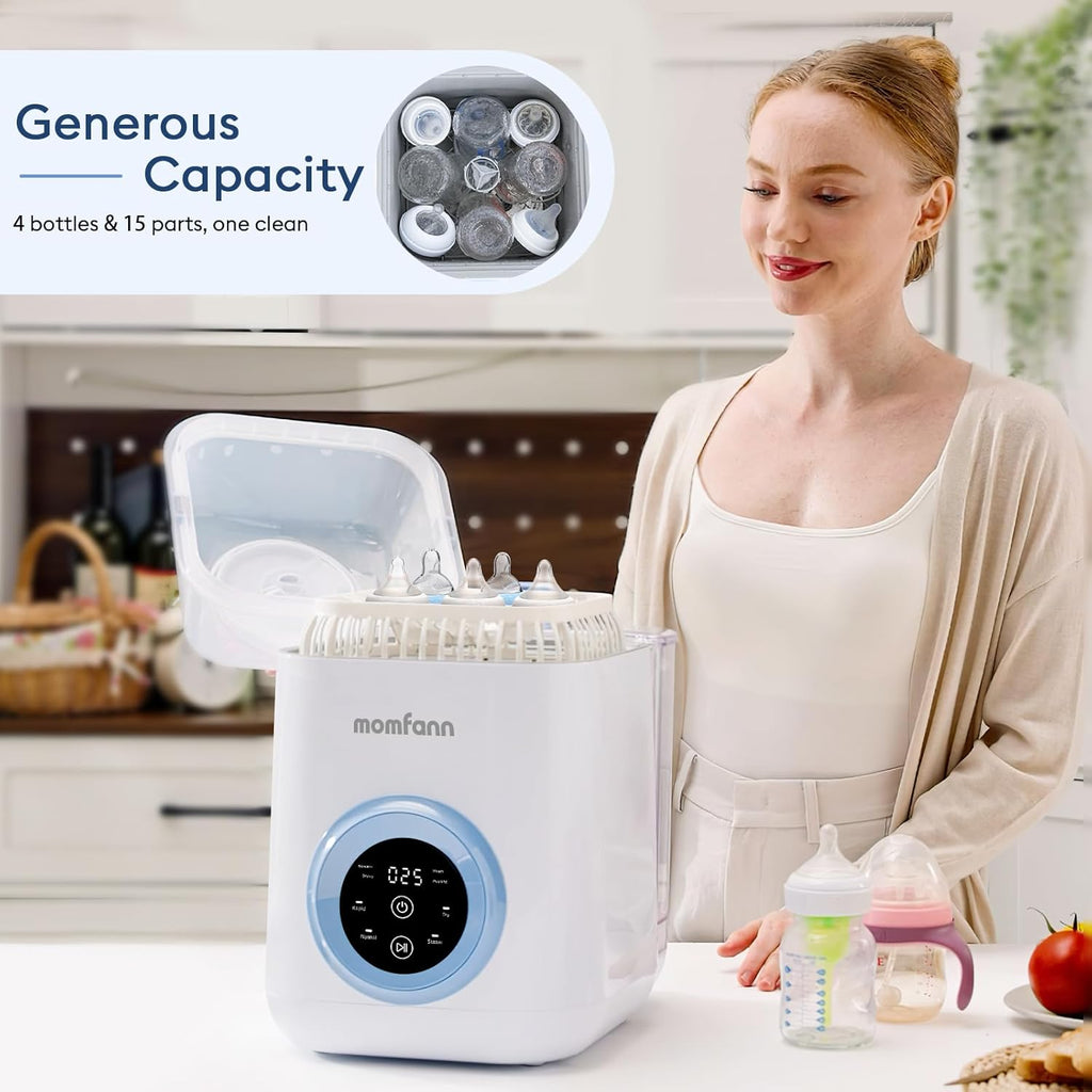 Baby Bottle Washer-19 Min Rapid Wash, Sterilizer and Dryer, All-in-One Cleaner, Bottles, Pump Parts & Baby Essentials wourant