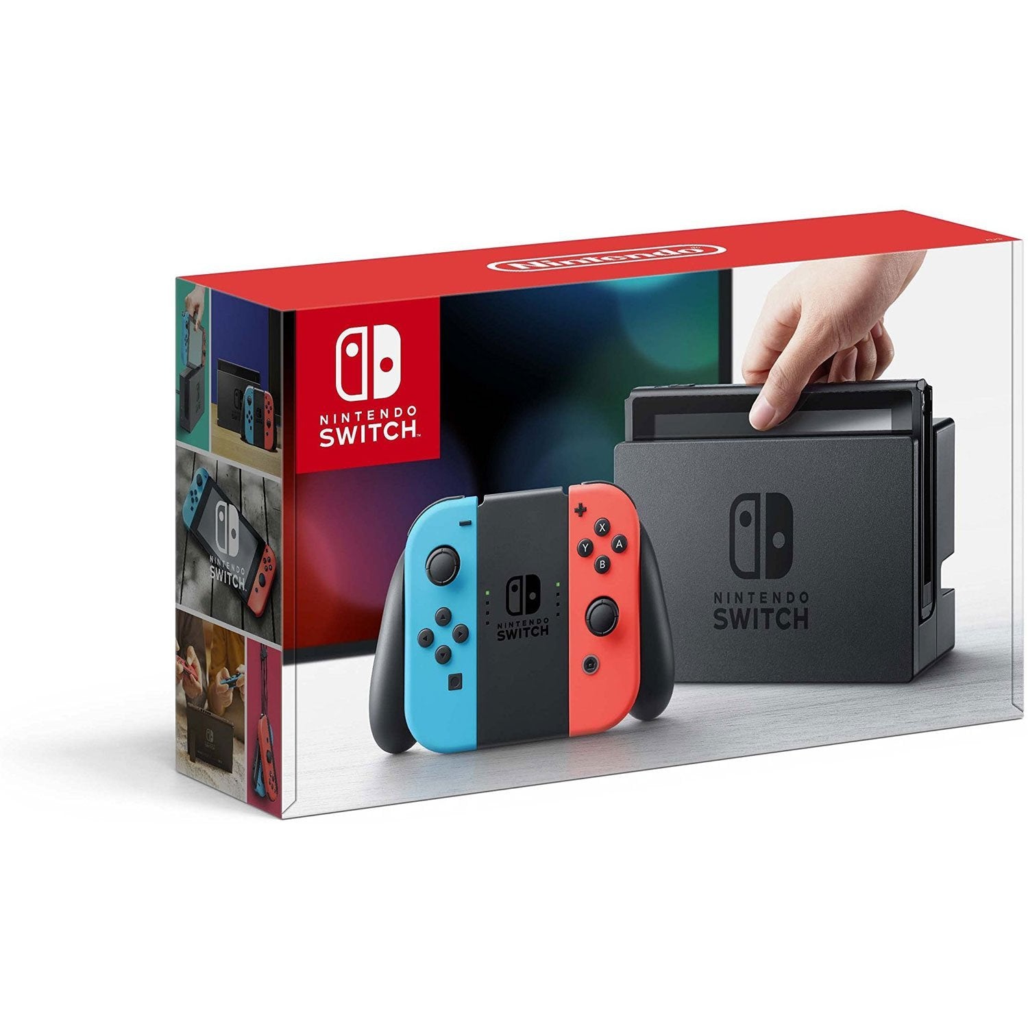 Nintendo Switch Neon Red and Neon Blue Joy-Con (Renewed) jumpsub