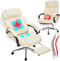 Massage Office Chair with Footrest 6 Point Vibration and Heating Home Executive Office Desk Chair wourant