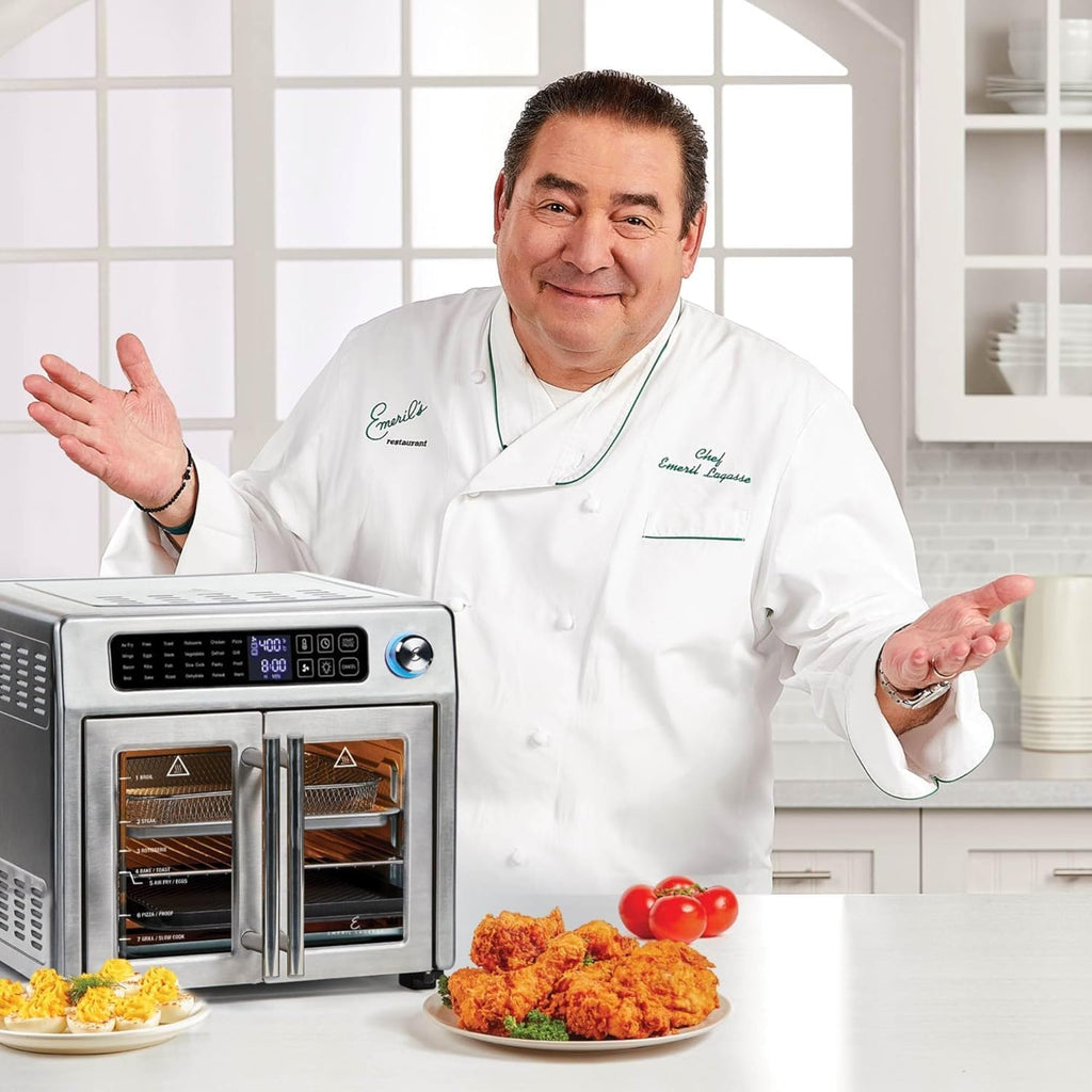 Extra Large French Door Air Fryer Toaster Oven Combo 24 Cooking Functions Digital Controls wourant