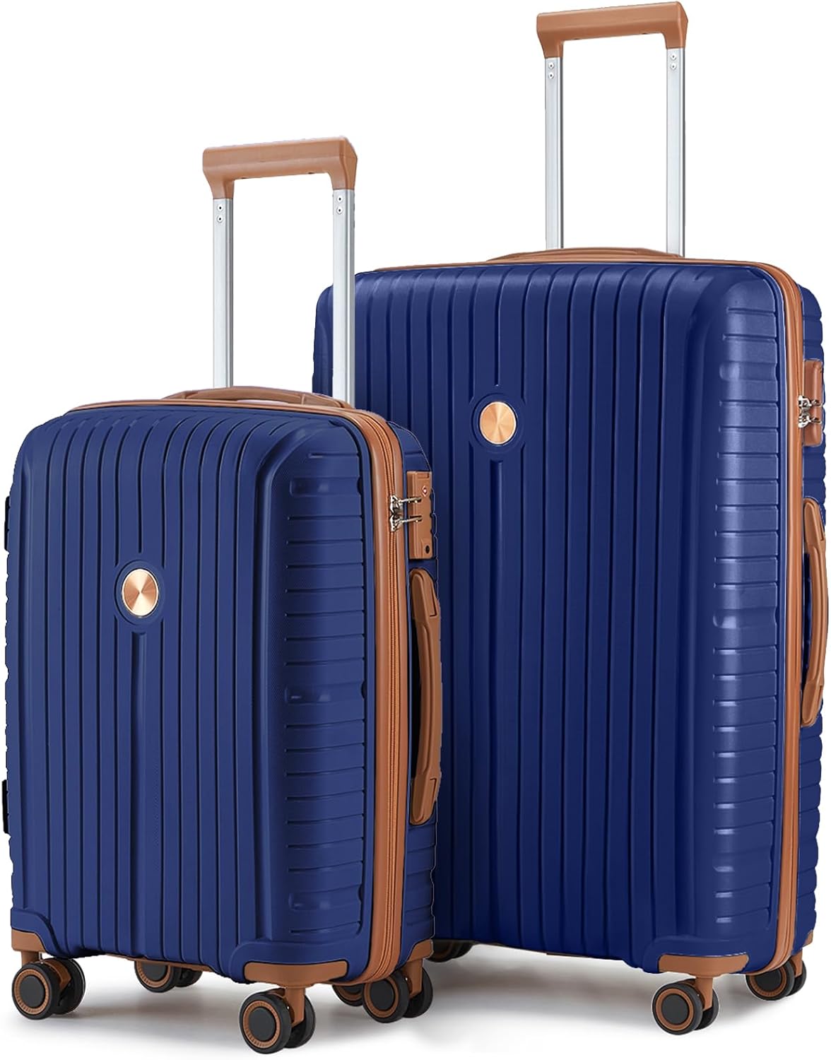 5-piece PP hardshell lightweight travel carry-on luggage set with dual spinner wheels and TSA lock wourant