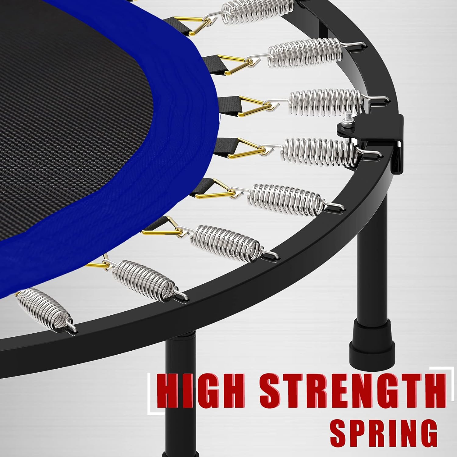 Kanchimi 40" 48" Folding Mini Fitness Indoor Exercise Workout Rebounder Trampoline with Handle, Max Load 330lbs wourant