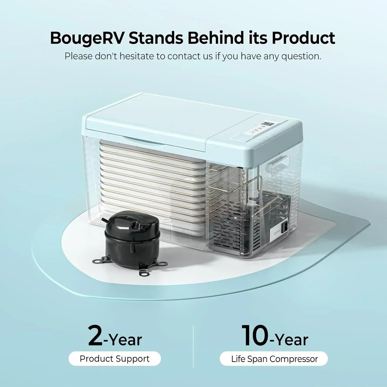 BougeRV 12 Volt Refrigerator 12V Car Fridge 23 Quart Portable Freezer Compressor Cooler wourant