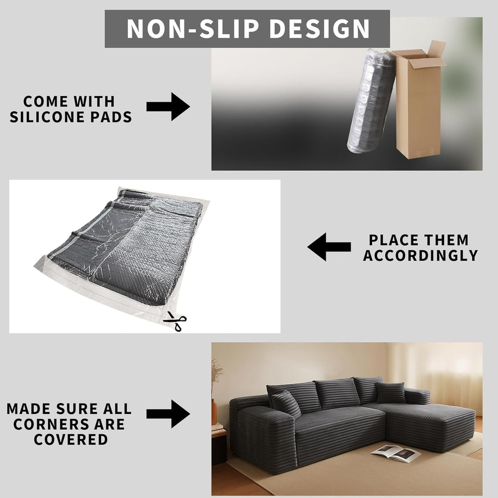 Cloud section sofa and L-shaped recliner modern modular sofa with deep seats wourant