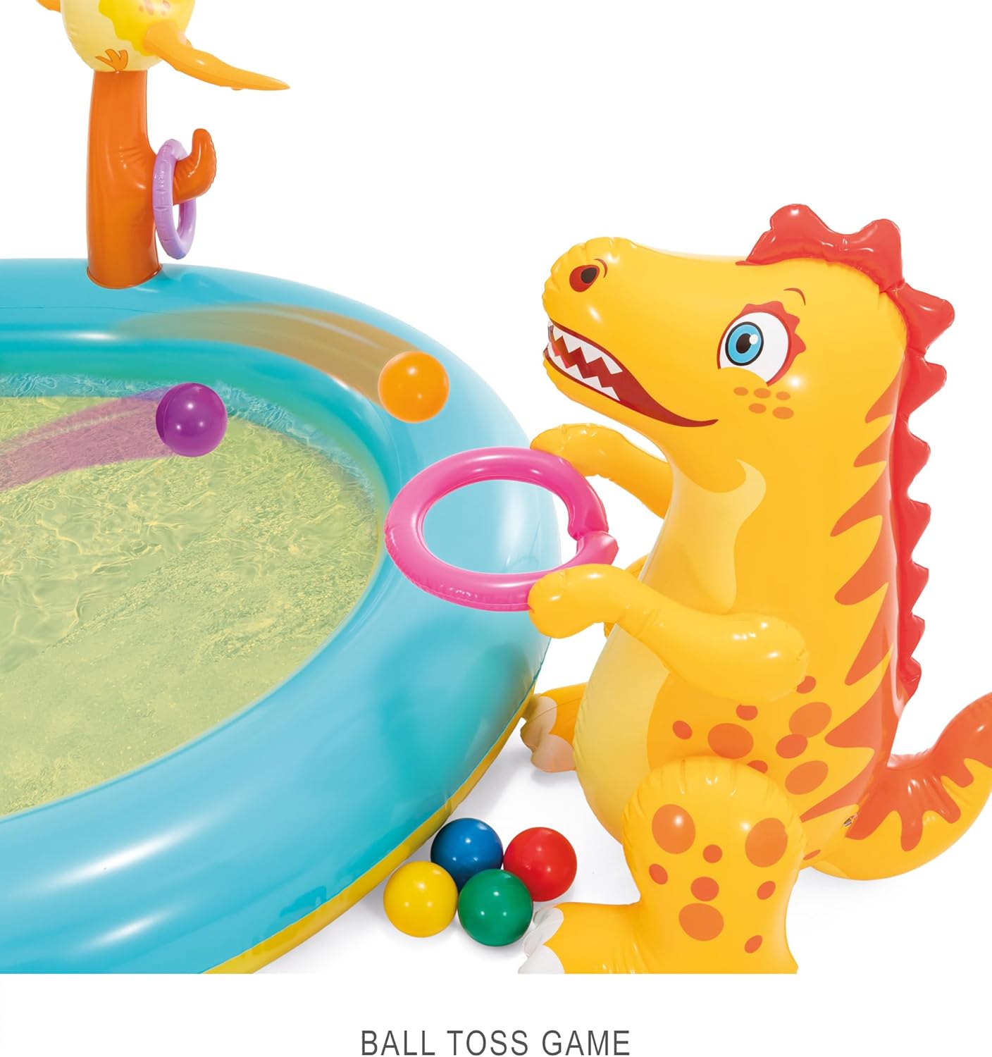 Intex 96" x 78" x 28" Inflatable Jungle Adventure Play Center Spray Kiddie Pool - Backyard Kids Water Slide, Outdoor Blow-Up Splash Pad for Toddlers wourant