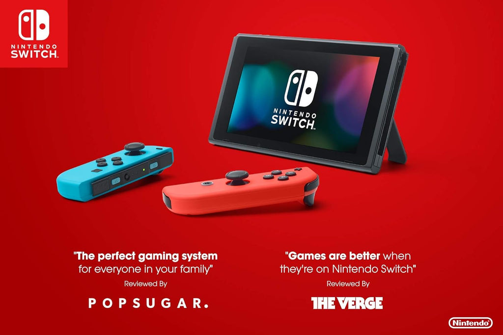 Nintendo Switch Neon Red and Neon Blue Joy-Con (Renewed) jumpsub