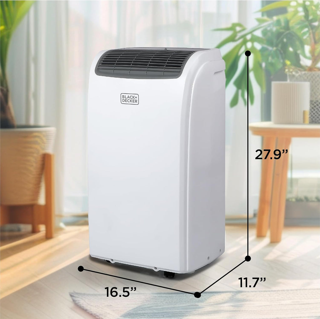 BLACK+DECKER 10,000 BTU Portable Air Conditioner for Rooms up to 450 Sq. with Remote Control, White wourant