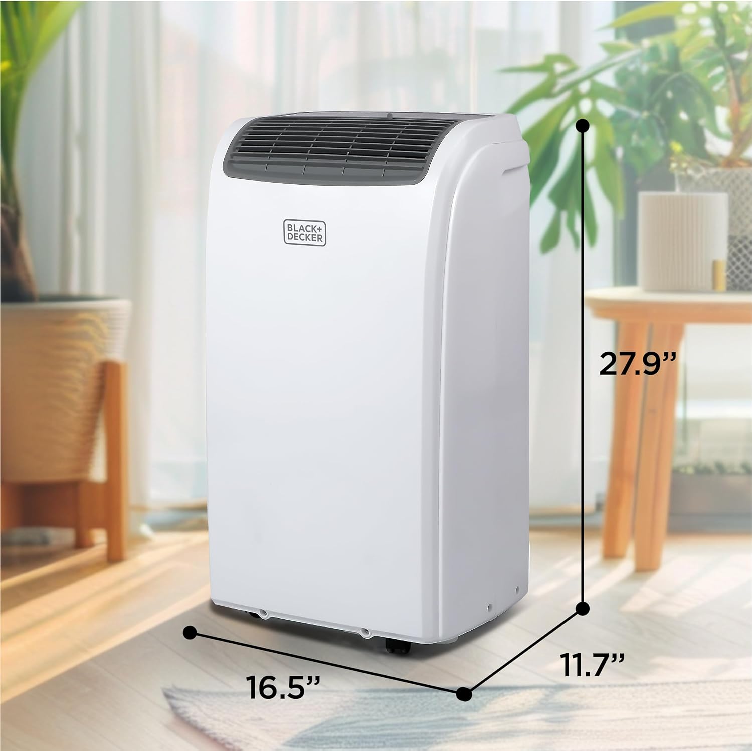 BLACK+DECKER 10,000 BTU Portable Air Conditioner for Rooms up to 450 Sq. with Remote Control, White wourant