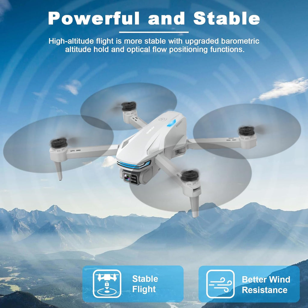 Drone with Camera for Adults, HD FPV Drones with Upgrade Altitude Hold, One-Key Take Off/Landing, Voice Control, Headless Mode, 2 Batteries, Toys Gifts for Teen Boys Girls, Beginner wourant