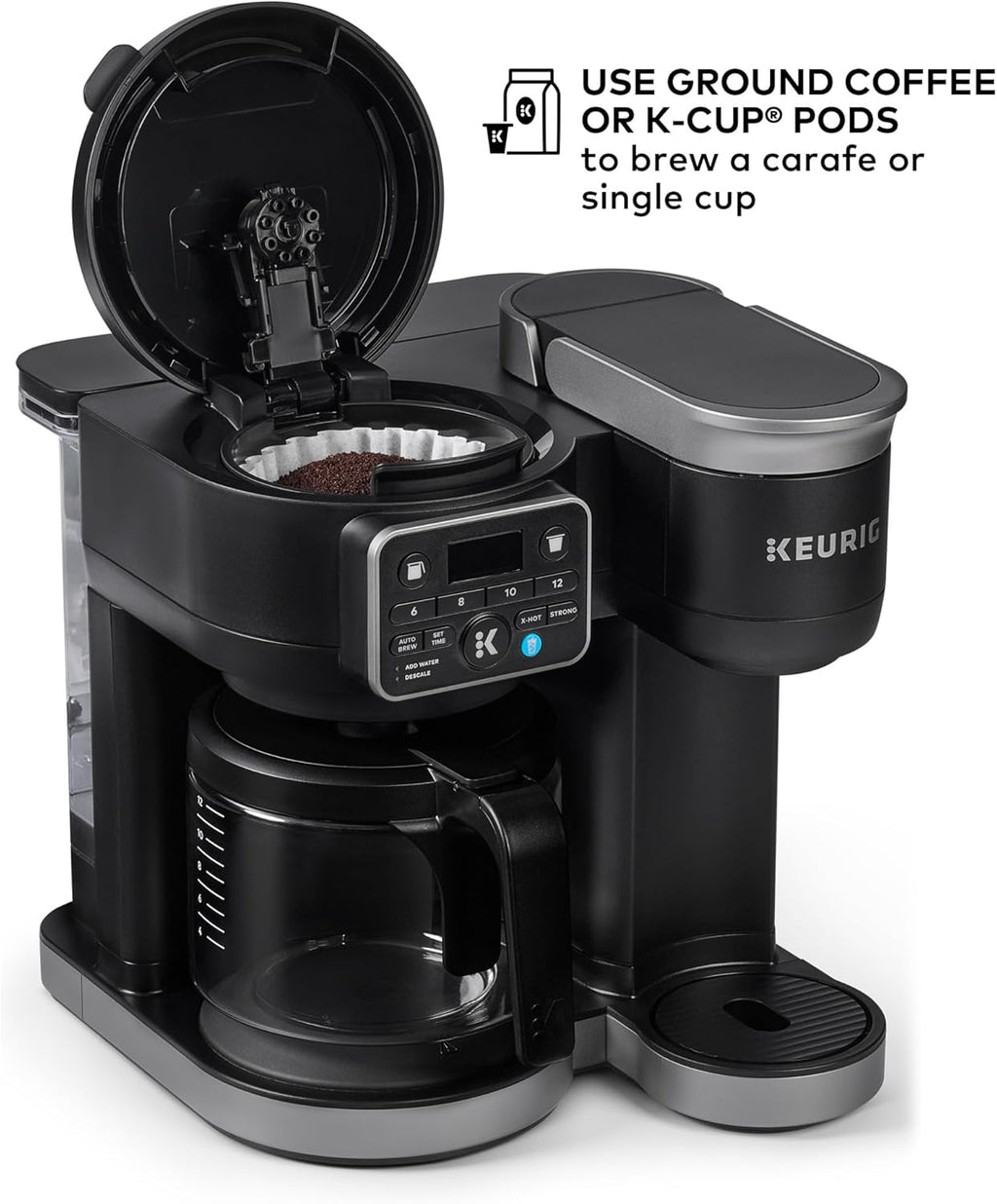 Keurig K-Duo Hot & Iced Single Serve & Carafe Coffee Maker MultiStream Technology 72oz Reservoir wourant