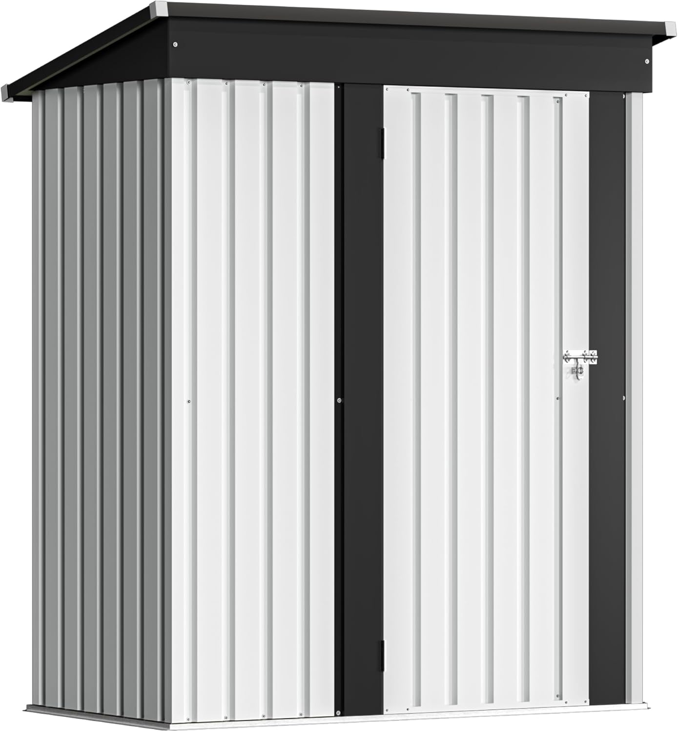 Devoko Outdoor Storage Shed 5 x 3 ft Lockable Metal Garden Shed Steel Storage wourant