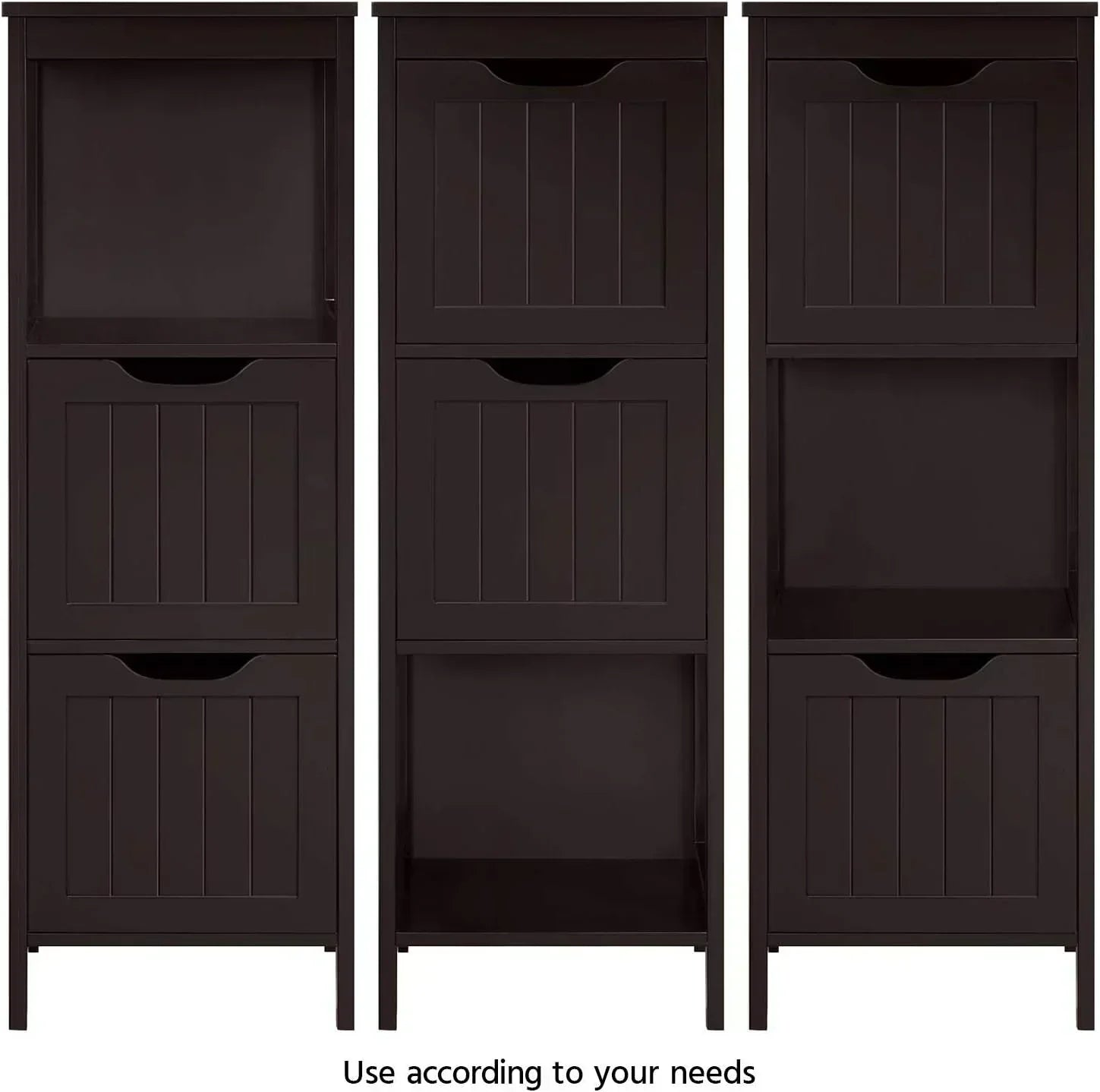 Bathroom Floor Cabinet Wooden Storage Cabinet with 2 Drawers Multifunctional Side Organizer Rack wourant