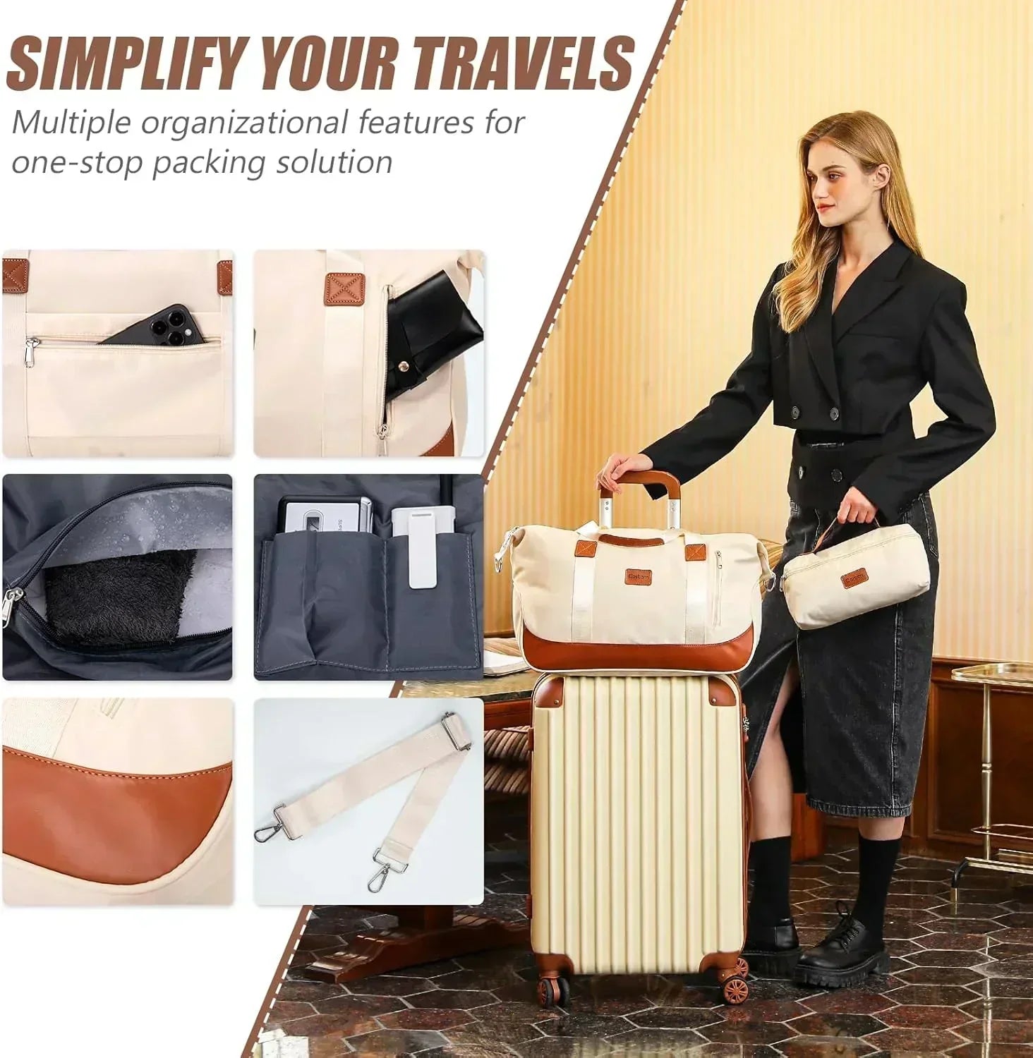 Luggage Sets 5 Piece Suitcases with Wheels Suitcase Set ABS Hard Case Luggage wourant