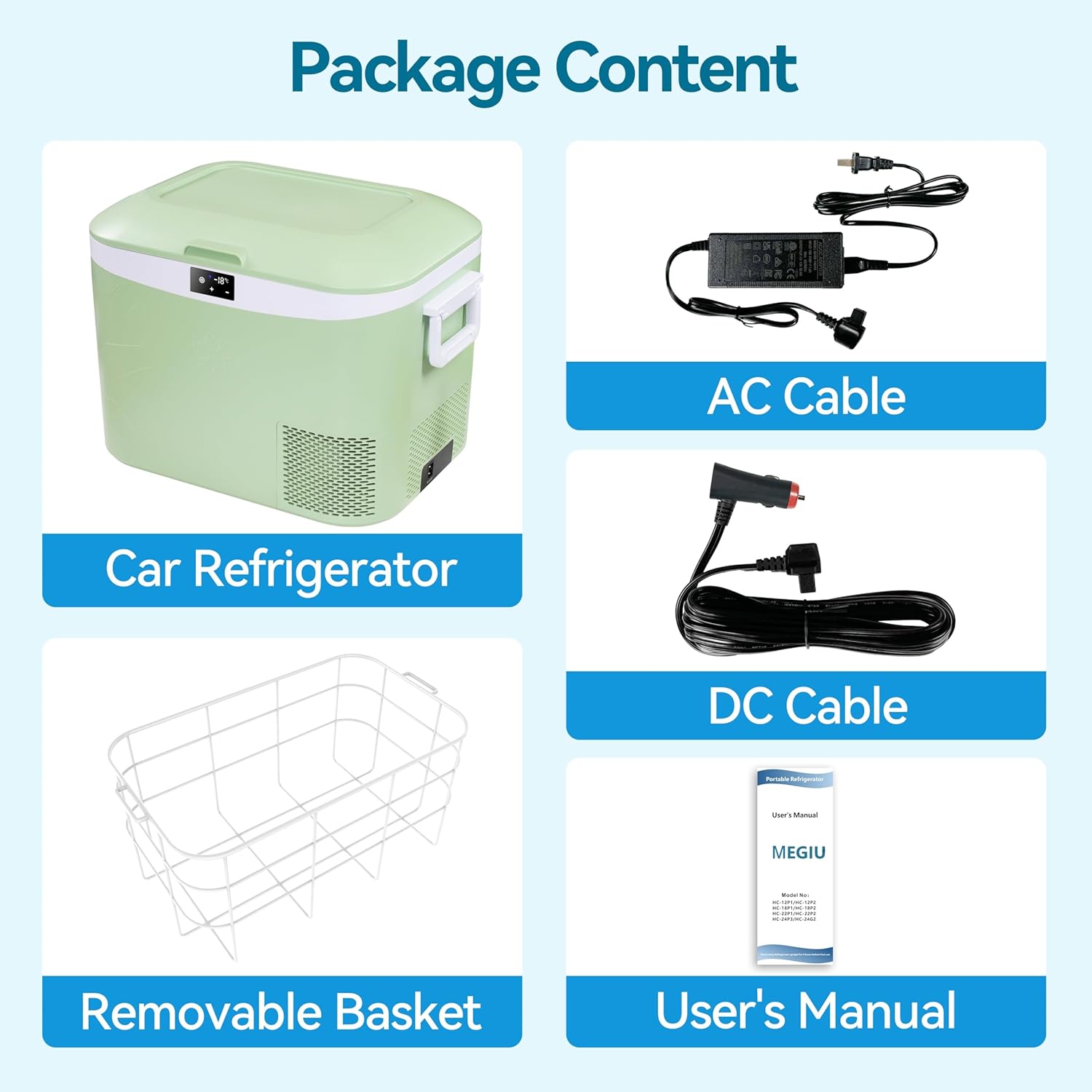 Car Fridge Portable 12 Volt Refrigerator 23 Quart (22 Liter) Freezer Compressor Cooler 12V/24V DC wourant