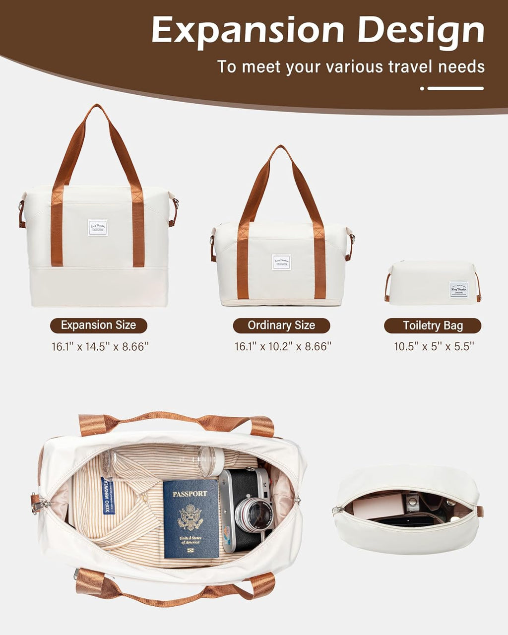 LONG VACATION 6 Piece Luggage Set Carry on Suitcase with ABS+PC hardshell, Spinner Wheels & YKK Zipper TSA Lock wourant