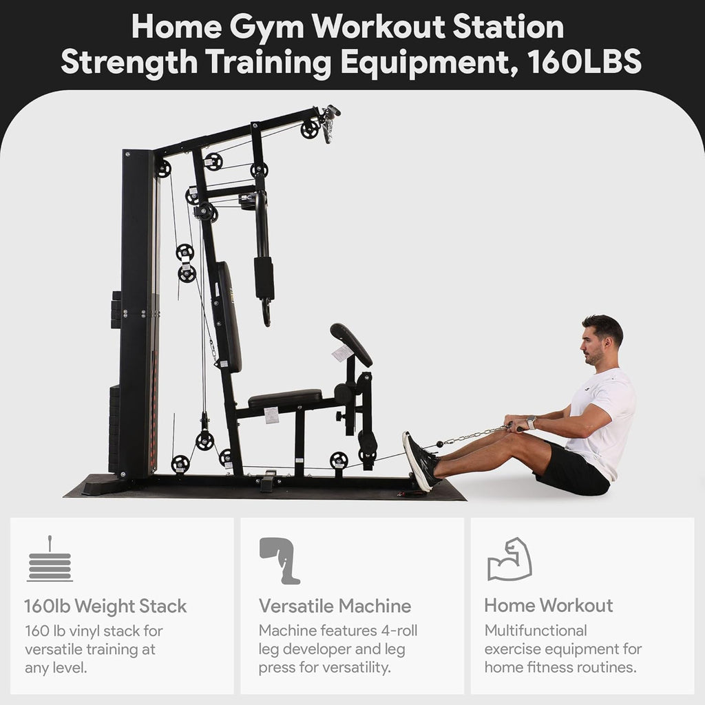 BalanceFrom Multifunctional Steel Frame Home Gym Machine with Floor Mat wourant