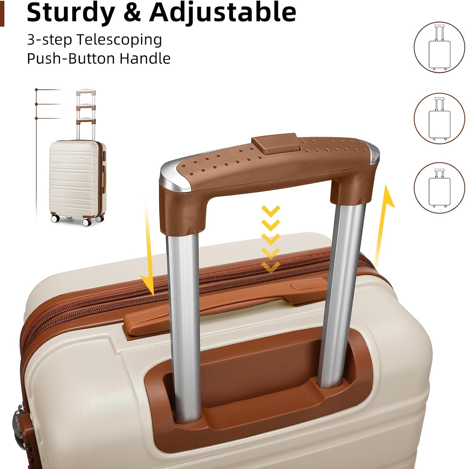 6-piece luggage set, expandable hardshell suitcase set with spinner wheels, lightweight rolling luggage set wourant