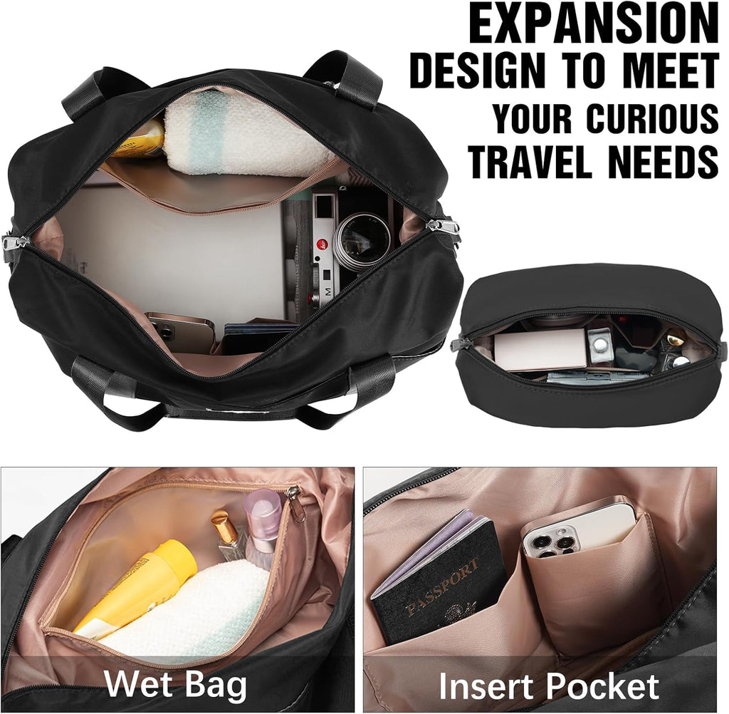 LONG VACATION 6 Piece Luggage Set Carry on Suitcase with ABS+PC hardshell, Spinner Wheels & YKK Zipper TSA Lock wourant