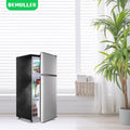 2.4 Cu.Ft Mini Fridge with Freezer & Double Door Small Tiny Size Refrigerator with 7 Temperature Control Knob Only Suitable for One Person Use Black wourant