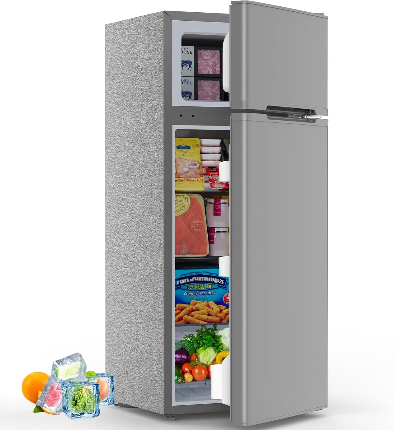 4.5 Cu.Ft Mini Fridge with Freezer 2 Door Compact Refrigerator Small Fridge wourant