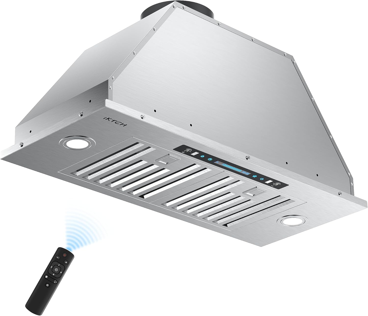 IKTCH 30" Built-in/Plug-in Range Hood 900 CFM, Ducted/Ductless Convertible Ducted, Stainless Steel Kitchen Range Hood wourant