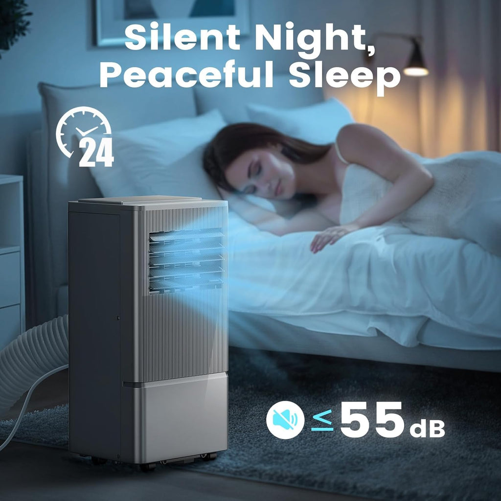 Air Choice Portable Air Conditioner, 10000 BTU Air Conditioner Portable for Room Up to 450 Sq.Ft, Remote Control, 24H Timer, Dehumidifier & Fan Modes, 3-in-1 AC Unit with Window Kit for Home Office wourant