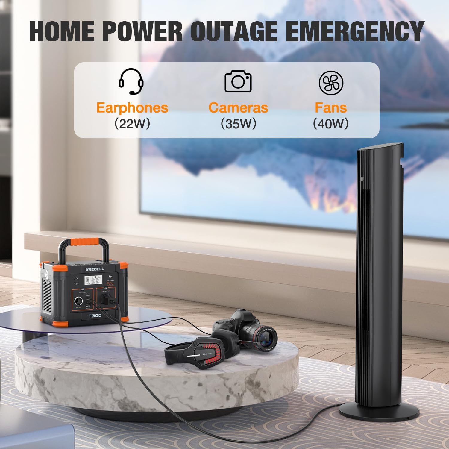 Portable Power Station 300W (Peak 600W),230.88Wh Solar Generator with 60W USB-C PD Output, 110V Pure Sine Wave AC Outlet Backup Lithium Battery for Outdoors Camping Travel Home Blackout wourant