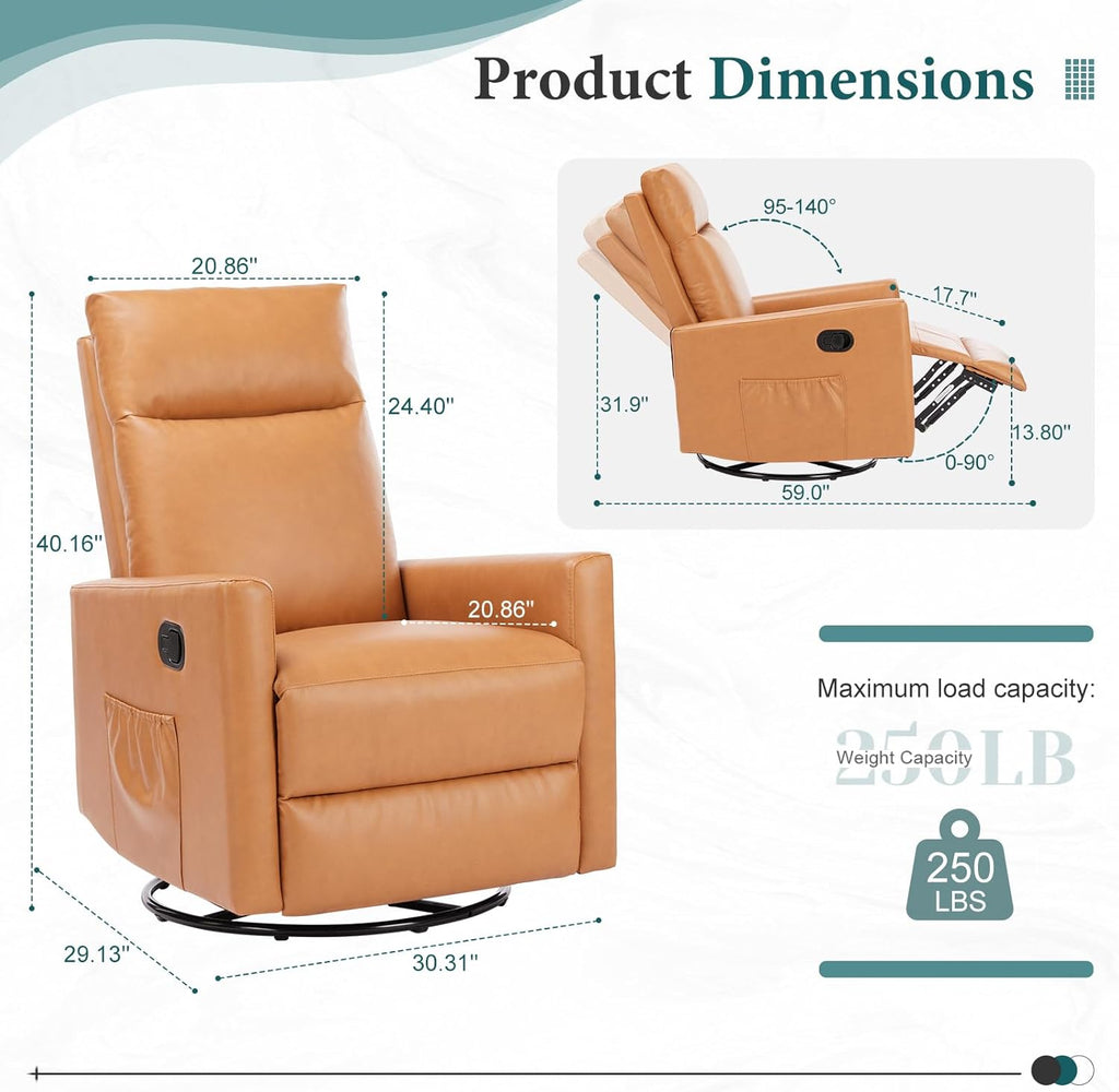 Sweetcrispy Massage Recliner Chair for Adults, Adjustable Home Theater Seating with Lumbar Support for Living Room, Modern Fabric Reclining, Light Grey wourant