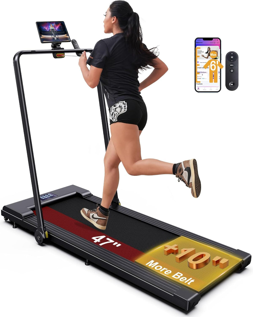 PulseDrive 8.7 MPH Walking Pad Treadmill Compact Under Desk Treadmill Walking Running Machine wourant
