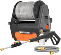 Giraffe Tools Grandfalls Pressure Washer, Max 2900 PSI, 2.2 GPM Electric Wall Mounted Power Washer with 100ft Retractable Hose, Foam Cannon, 4-Nozzles for Car/Driveways/Patios wourant