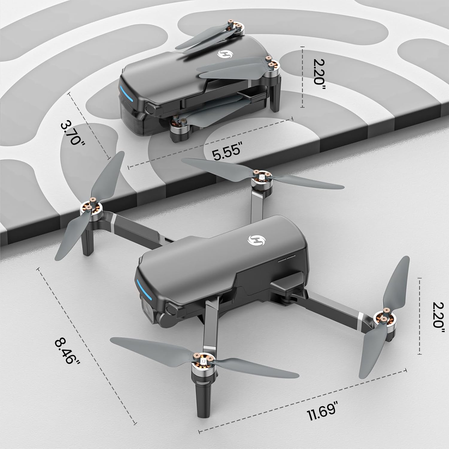 Holy Stone GPS Drone with 4K UHD Camera for Adults Beginner; HS360S 249g Foldable FPV RC Quadcopter with 10000 Feet Control Range, Brushless Motor, Follow Me, Smart Return Home, 5G Transmission wourant