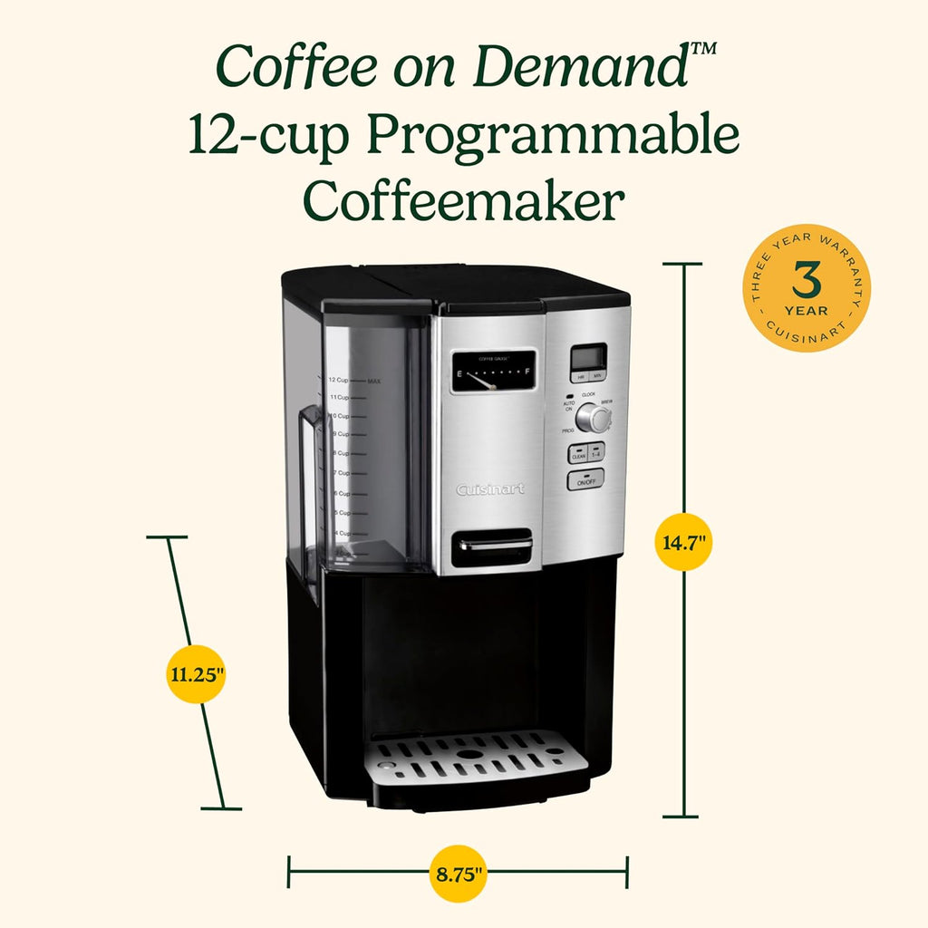 Cuisinart Coffee Maker, 12 Cup Programmable Drip, DCC-3000P1, Black wourant