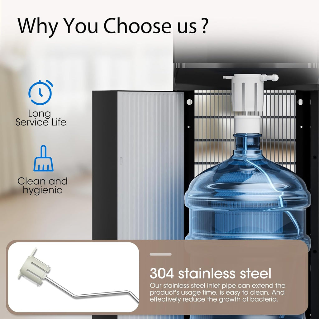 Bottom Loading Water Cooler Dispenser for 5 Gallon Bottles Stainless Steel Water Cooler wourant