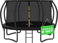 Trampoline 8FT 10FT 12FT 14FT 16FT, Recreational Trampolines with Enclosure Net and Ladder, Outdoor Anti-Rust Trampolines for Kids and Adults, ASTM Approved wourant